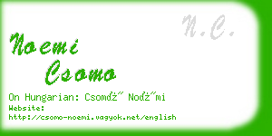 noemi csomo business card